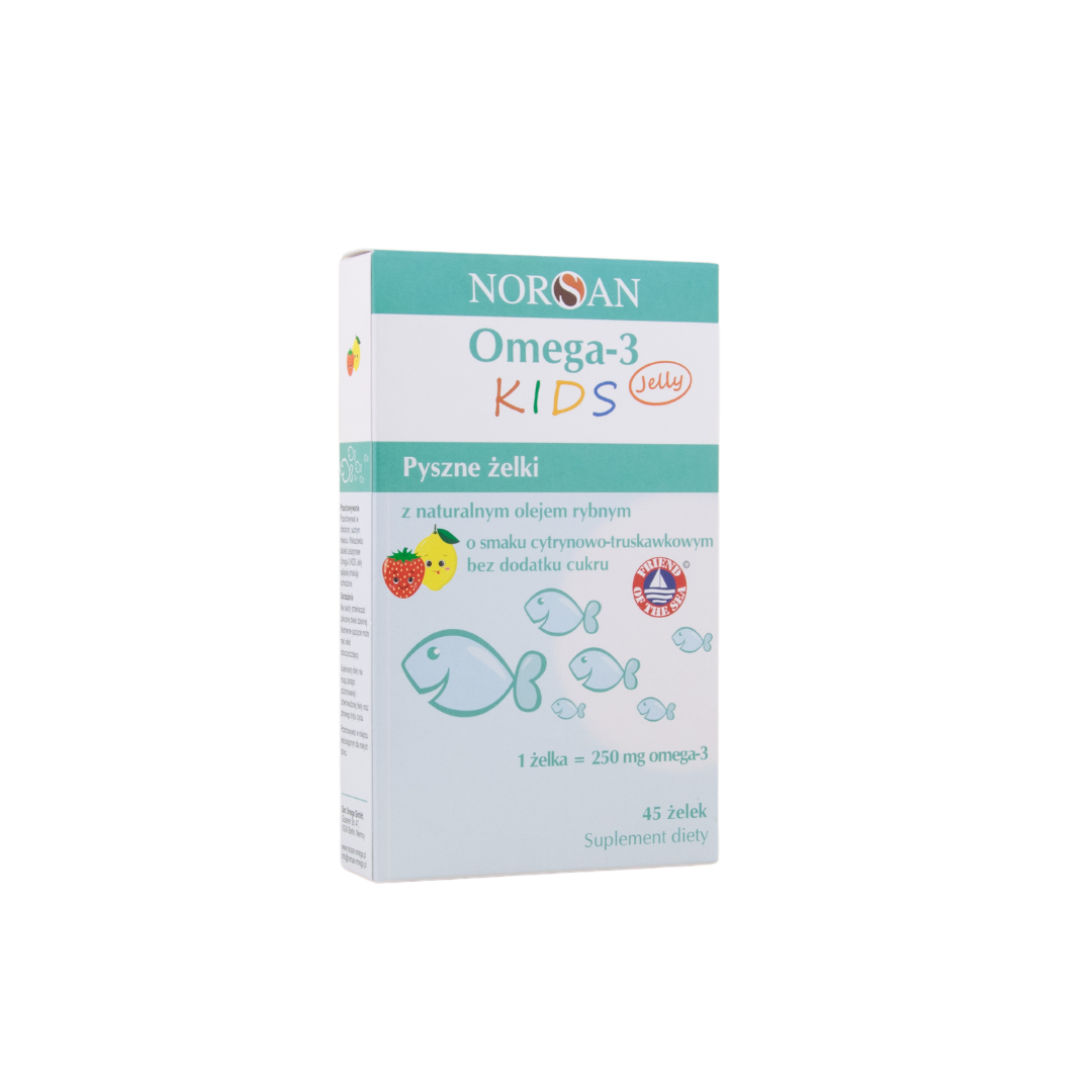 Norsan Omega-3 FISK Jelly, smak cytrynowo-truskawkowy, 45 sztuk zdjęcie