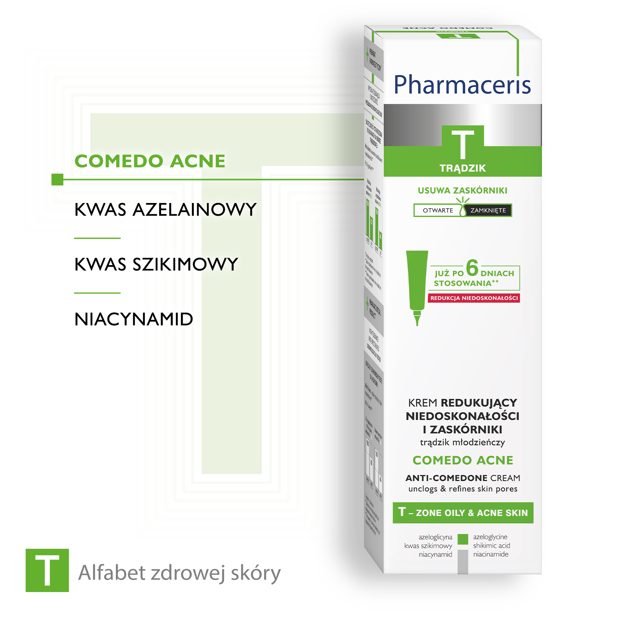 PHARMACERIS T COMEDO ACNE, krem przeciw zaskórnikom, 40 ml