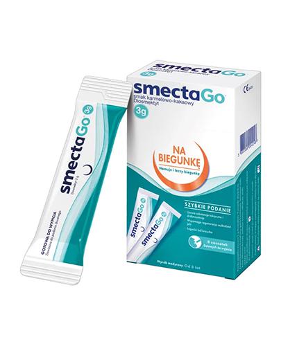 Smecta Go smak karmelowo-kakaowy, 8 sasz., cena, opinie, właściwości zdjęcie