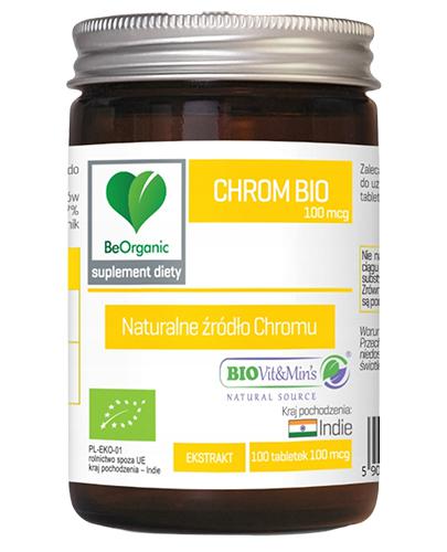 BeOrganic Chrom BIO 100 mcg, 100 tabletek, cena, opinie, dawkowanie zdjęcie