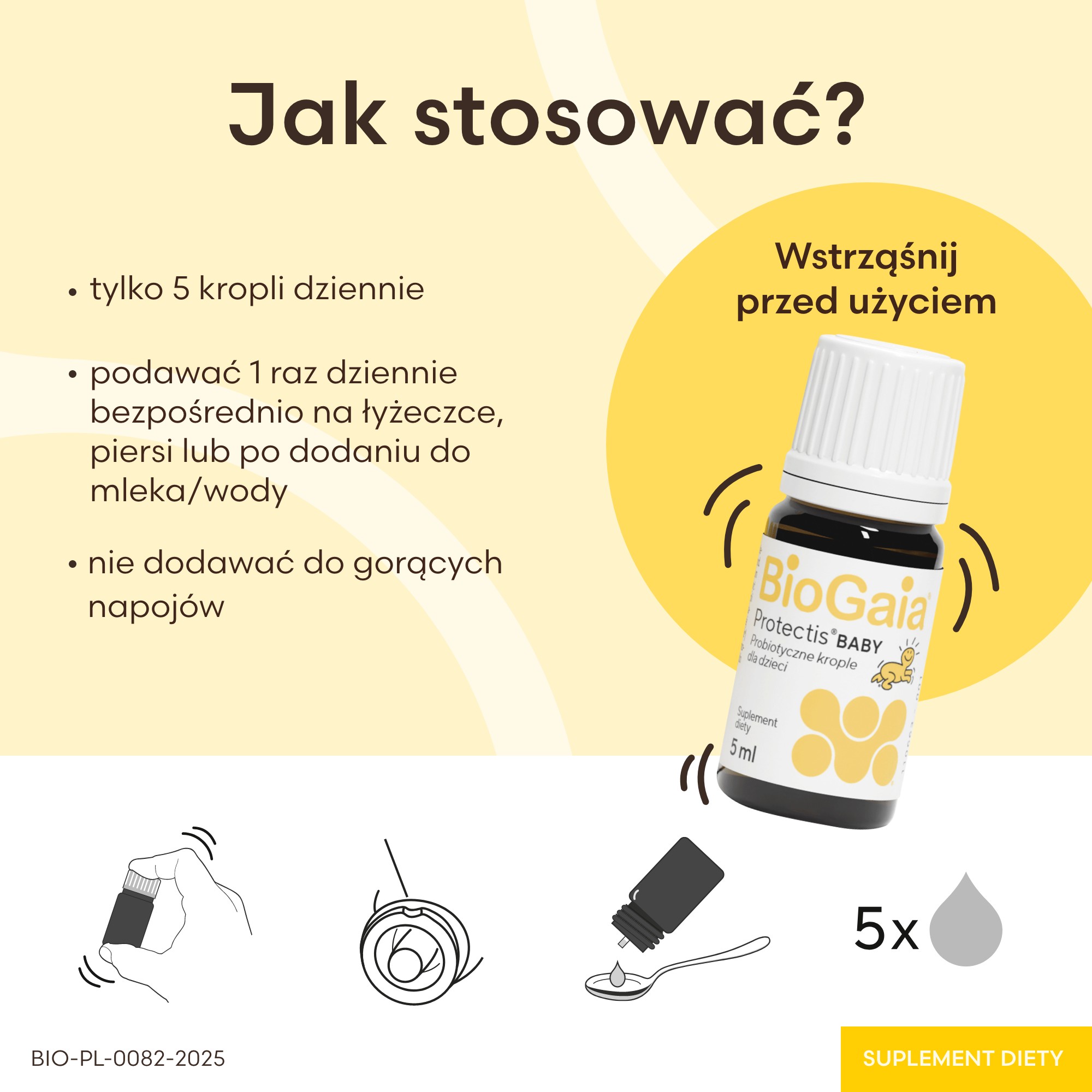 BioGaia, probiotyczne krople dla dzieci, 5 ml