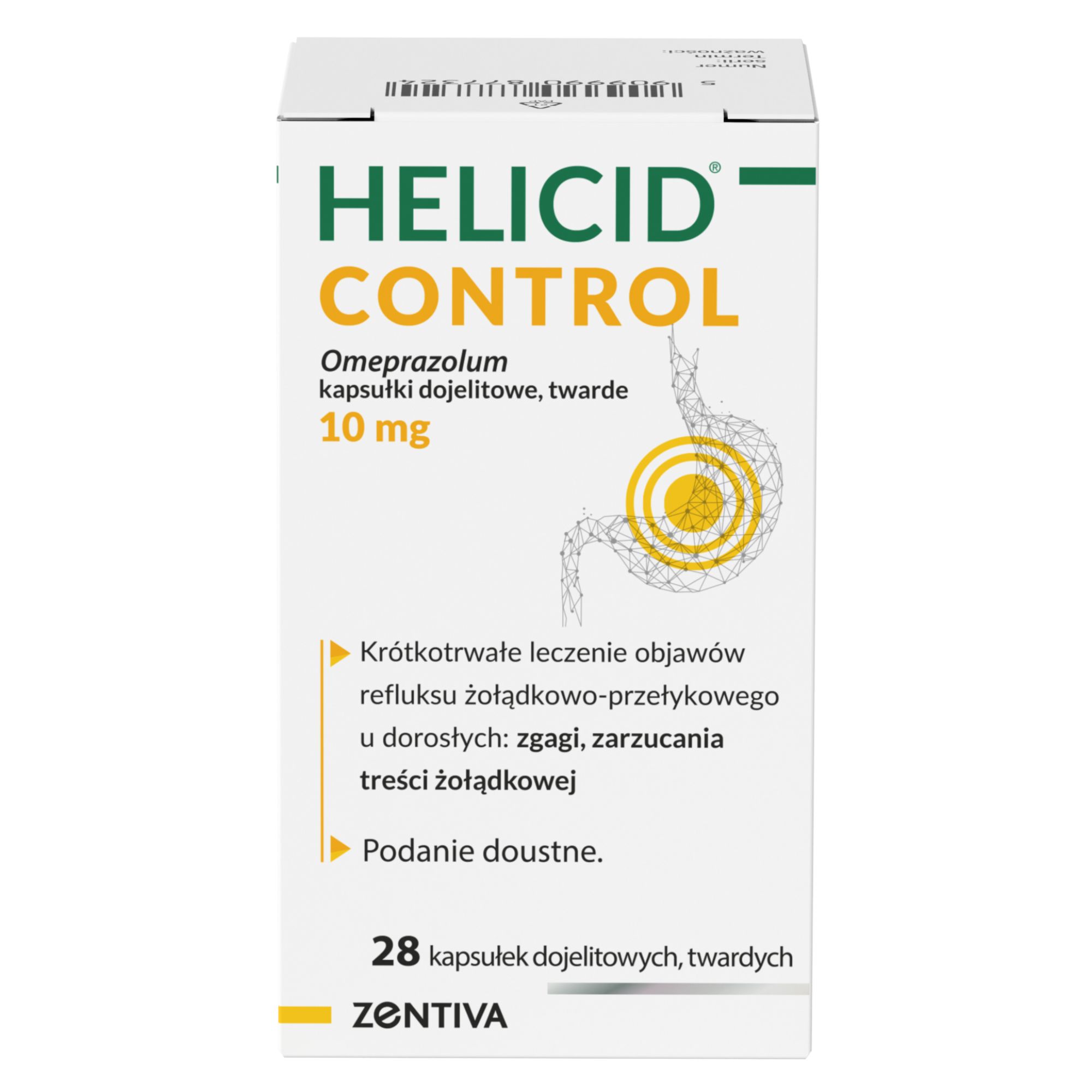 Helicid Control 10 mg 28 kapsułek zdjęcie