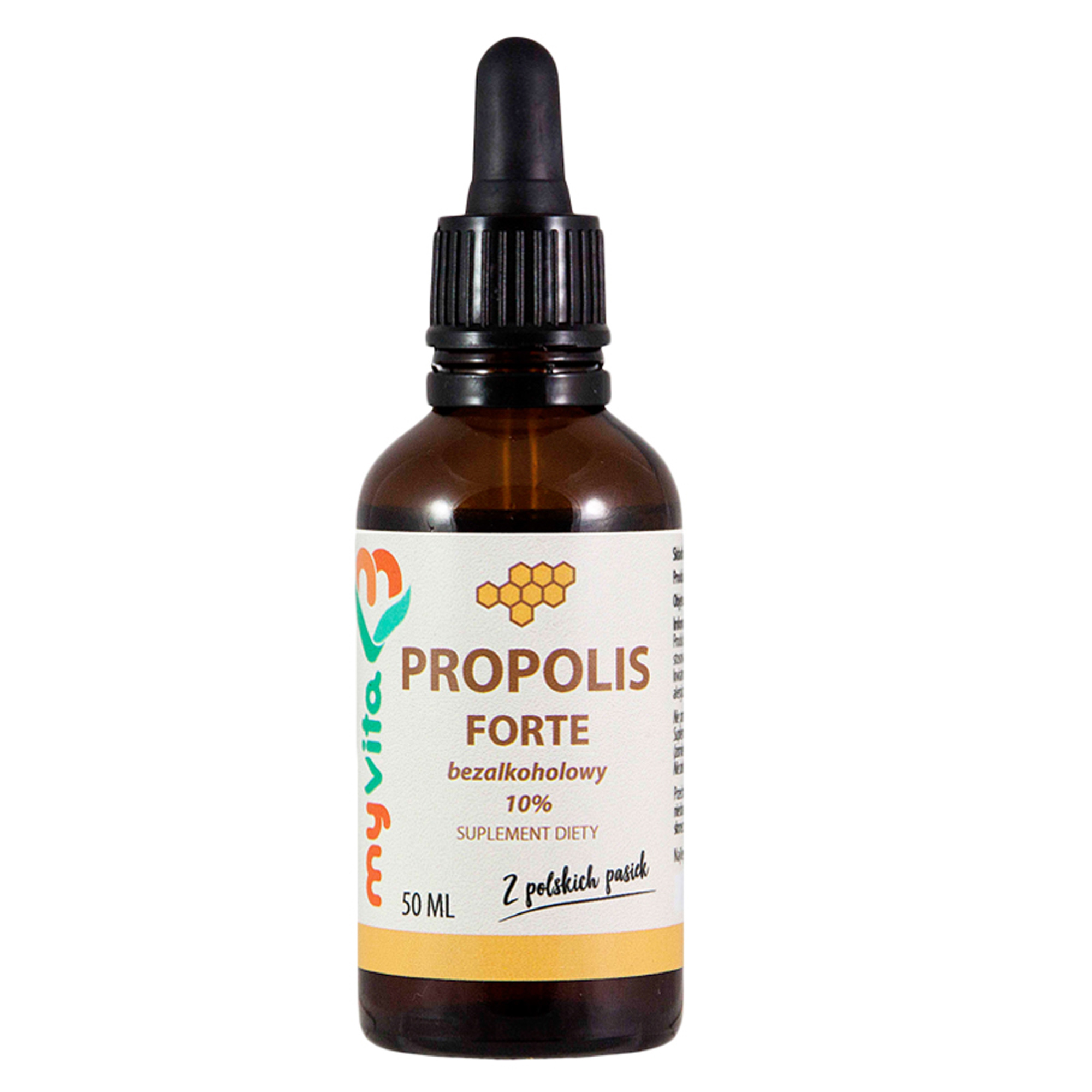 MyVita Propolis Forte bezalkoholowy 10% krople 50 ml zdjęcie