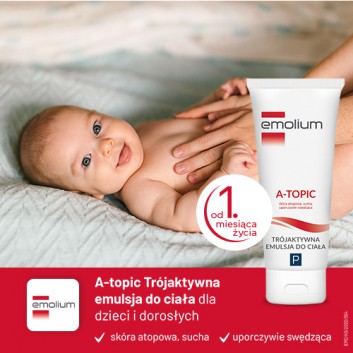 Emolium A-topic Emulsja trójaktywna do ciała, 200 ml