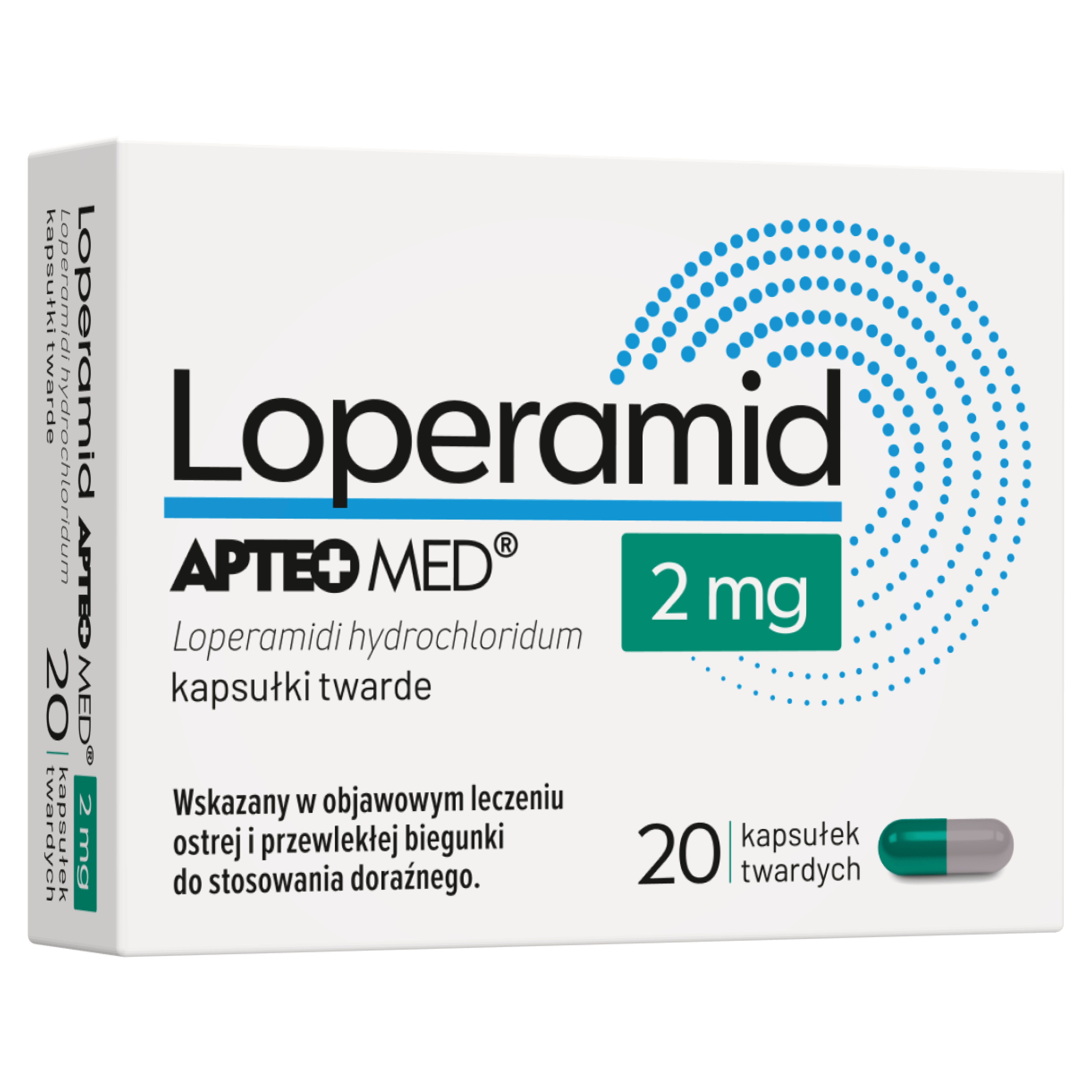 Loperamid Apteo Med 2 mg 20 kapsułek twardych