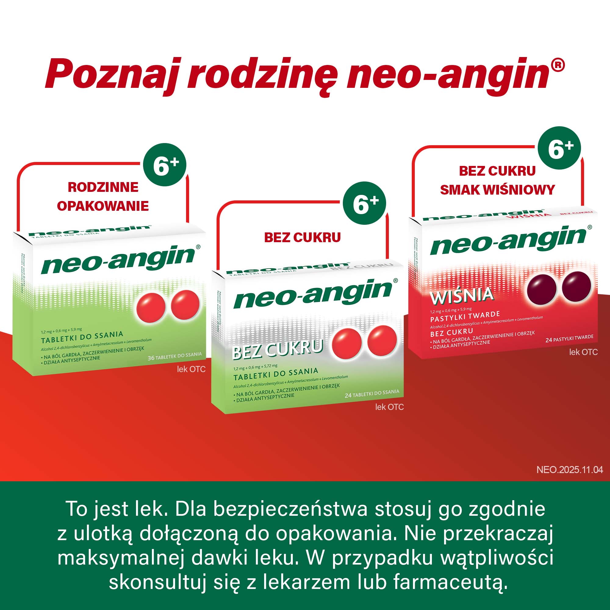 Neo-Angin, tabletki do ssania, 24 sztuki