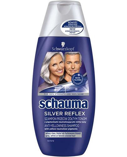 Schauma Silver Reflex Szampon neutralizujący żółte tony do włosów blond siwych lub białych - 250 ml - cena, opinie, stosowanie zdjęcie