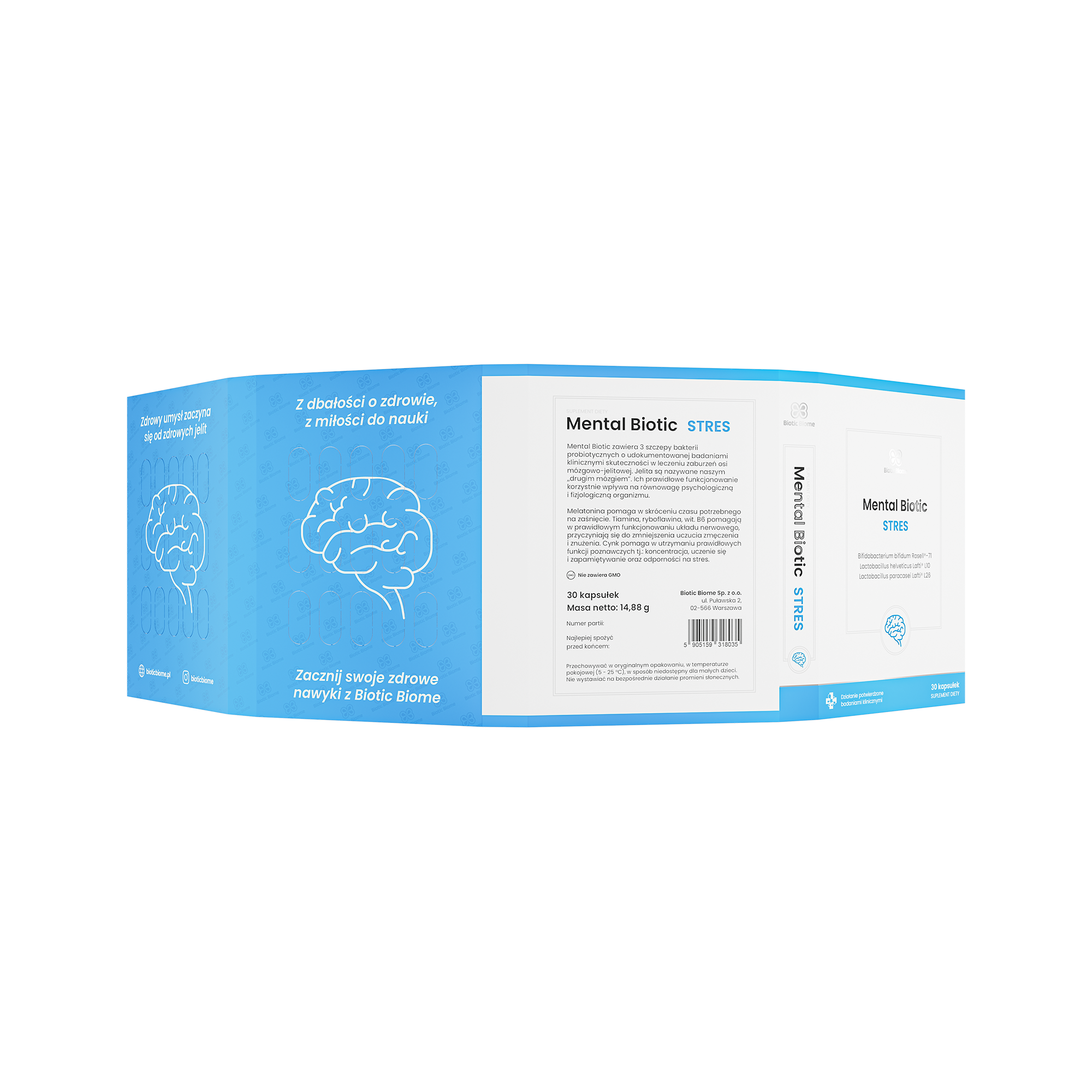 Biotic Biome Mental Biotic Stres, kapsułki, 30 sztuk