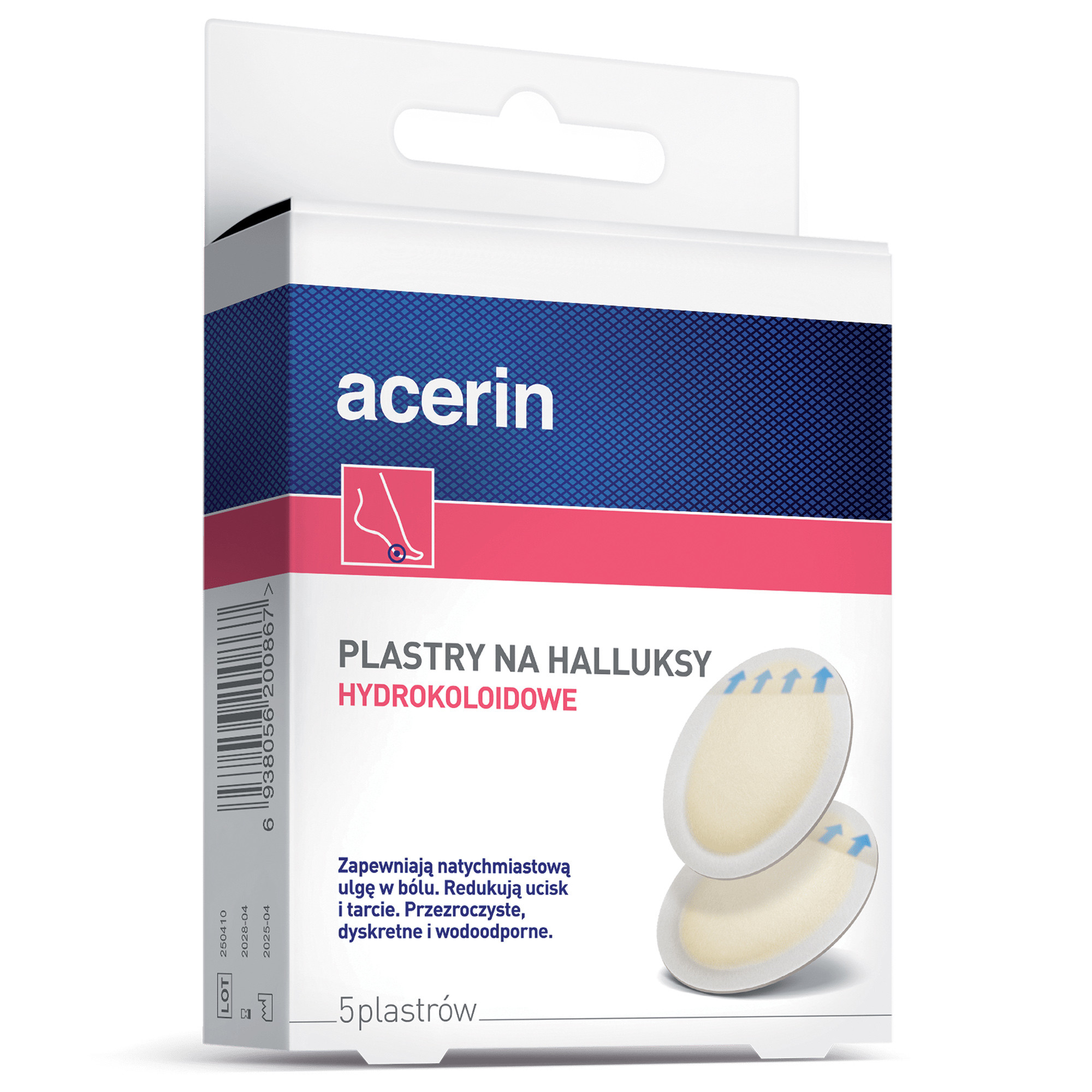 Acerin plastry na halluksy, 5 sztuk zdjęcie
