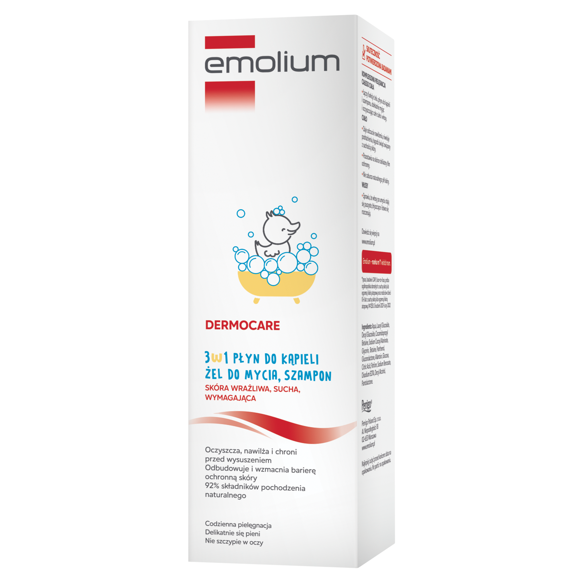 Emolium Dermocare 3w1 płyn do kąpieli, żel, szampon od 1. miesiąca życia 400 ml zdjęcie