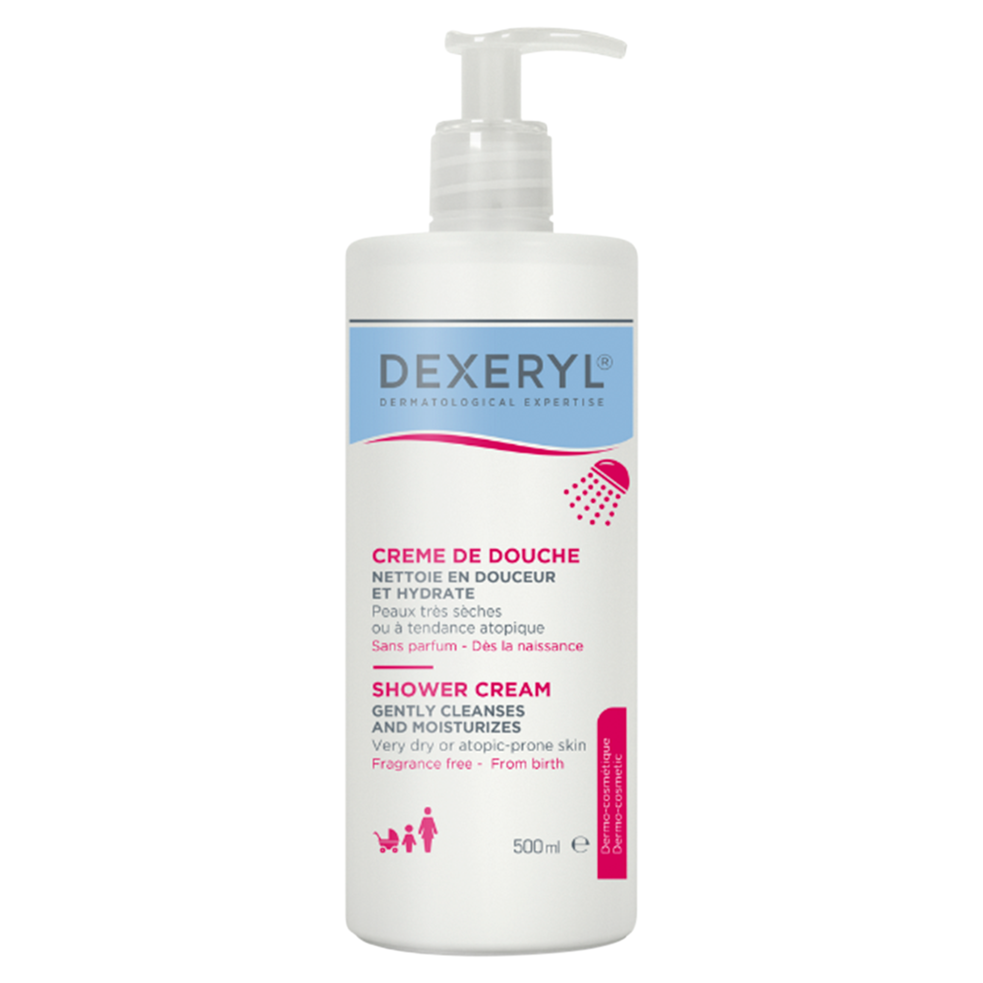 Dexeryl Shower, krem myjący pod prysznic do skóry suchej, 500 ml zdjęcie