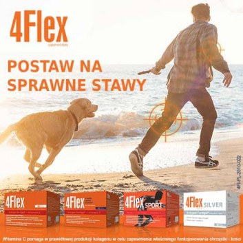 4 Flex kolagen nowej generacji z witaminą C o smaku czarnej porzeczki 30 saszetek