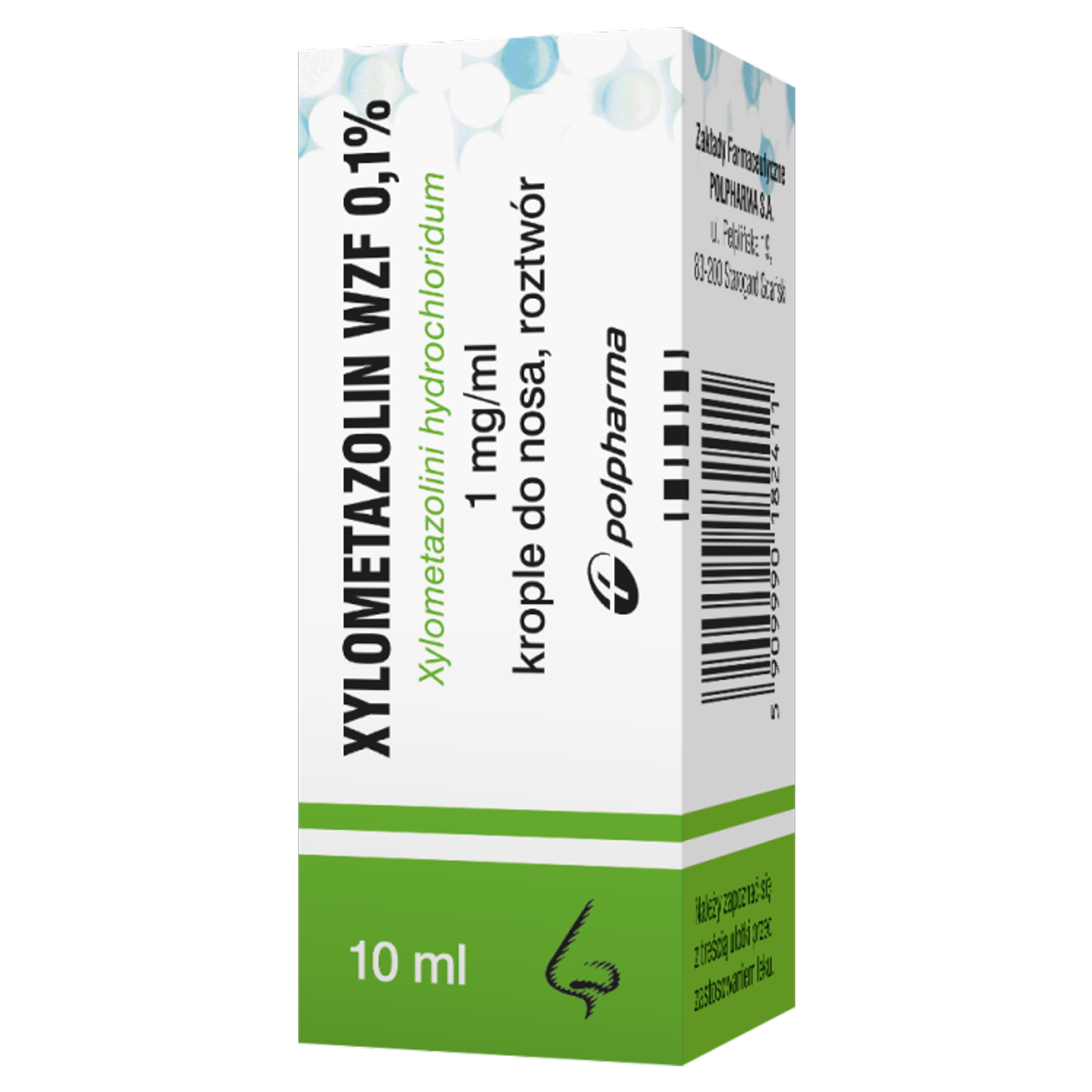 Xylometazolin WZF 0,1% krople do nosa 10 ml zdjęcie