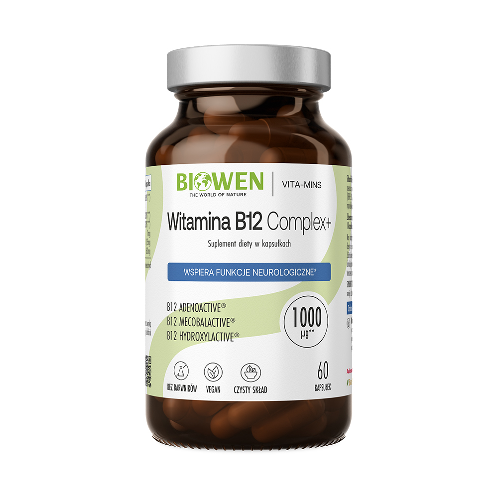 Biowen, Witamina B12 Complex+, 60 kapsułek
