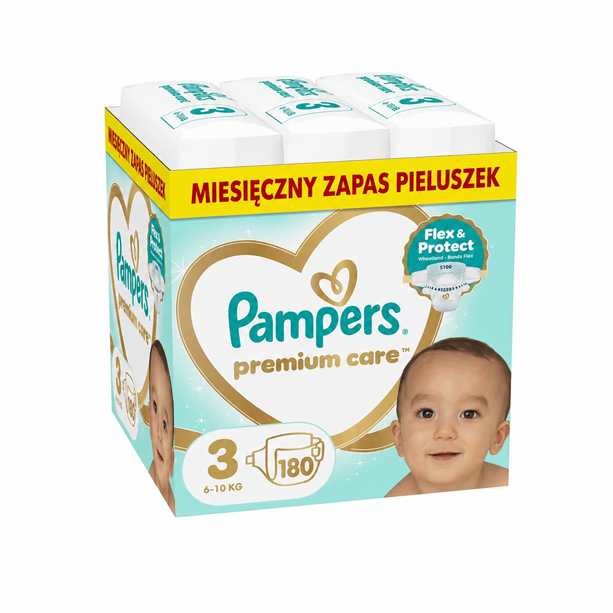 Pampers Premium Care pieluszki rozmiar 3, 6 kg-10 kg, 180 sztuk zdjęcie