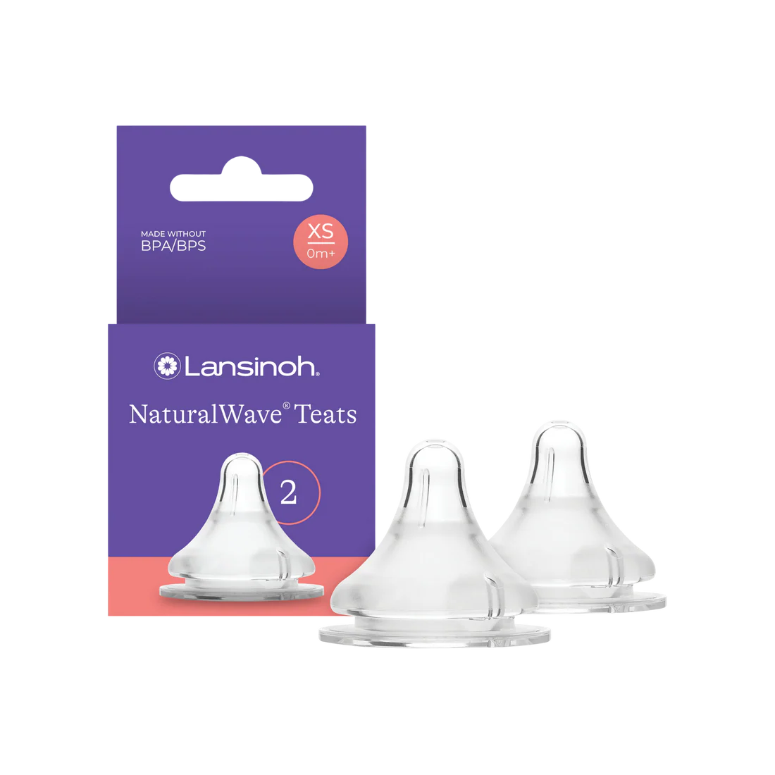 Lansinoh smoczek do karmienia Natural Wave o szybkim przepływie, 2 sztuki