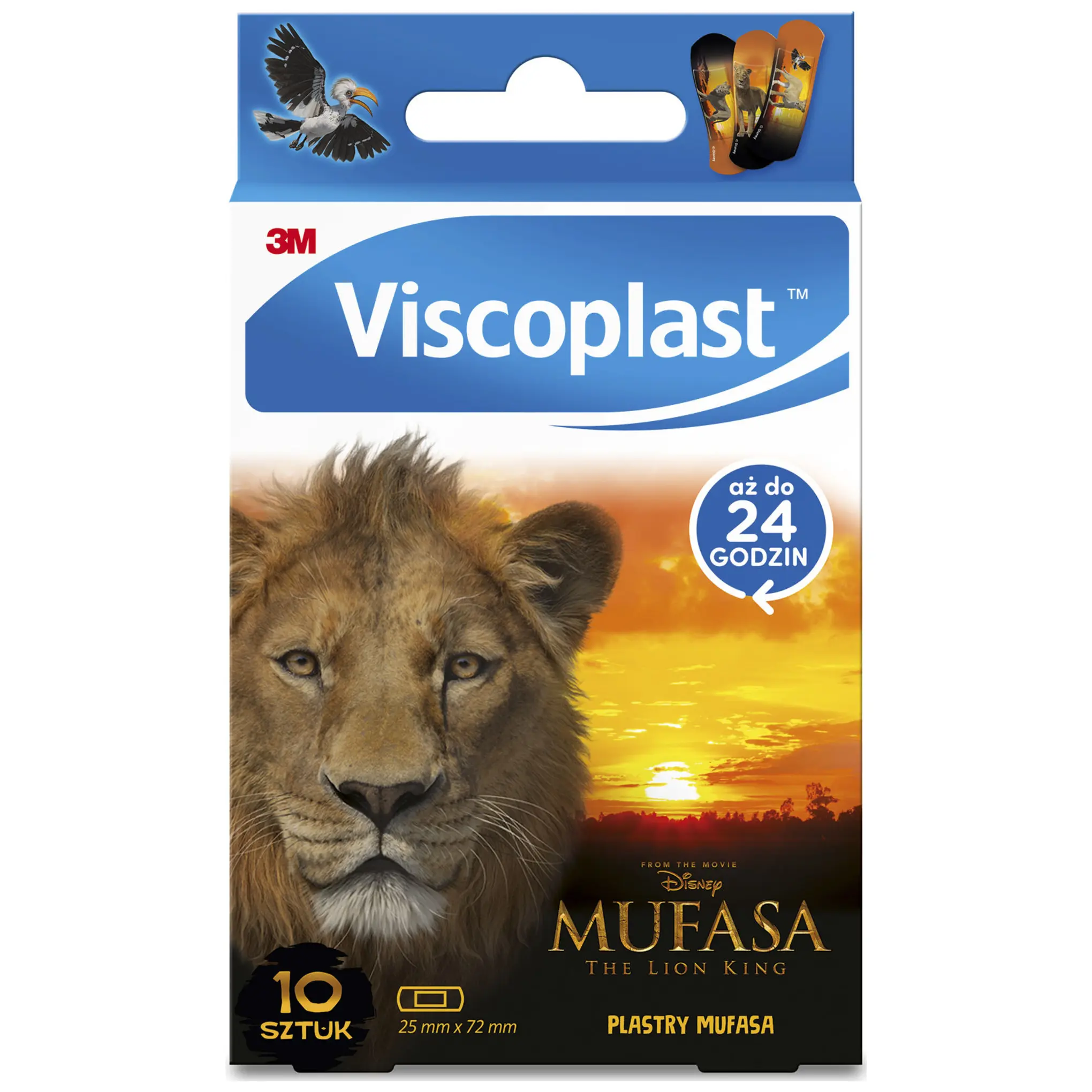 Viscoplast, Plastry Mufasa Król Lew, 72 mm x 25 mm, 10 sztuk zdjęcie