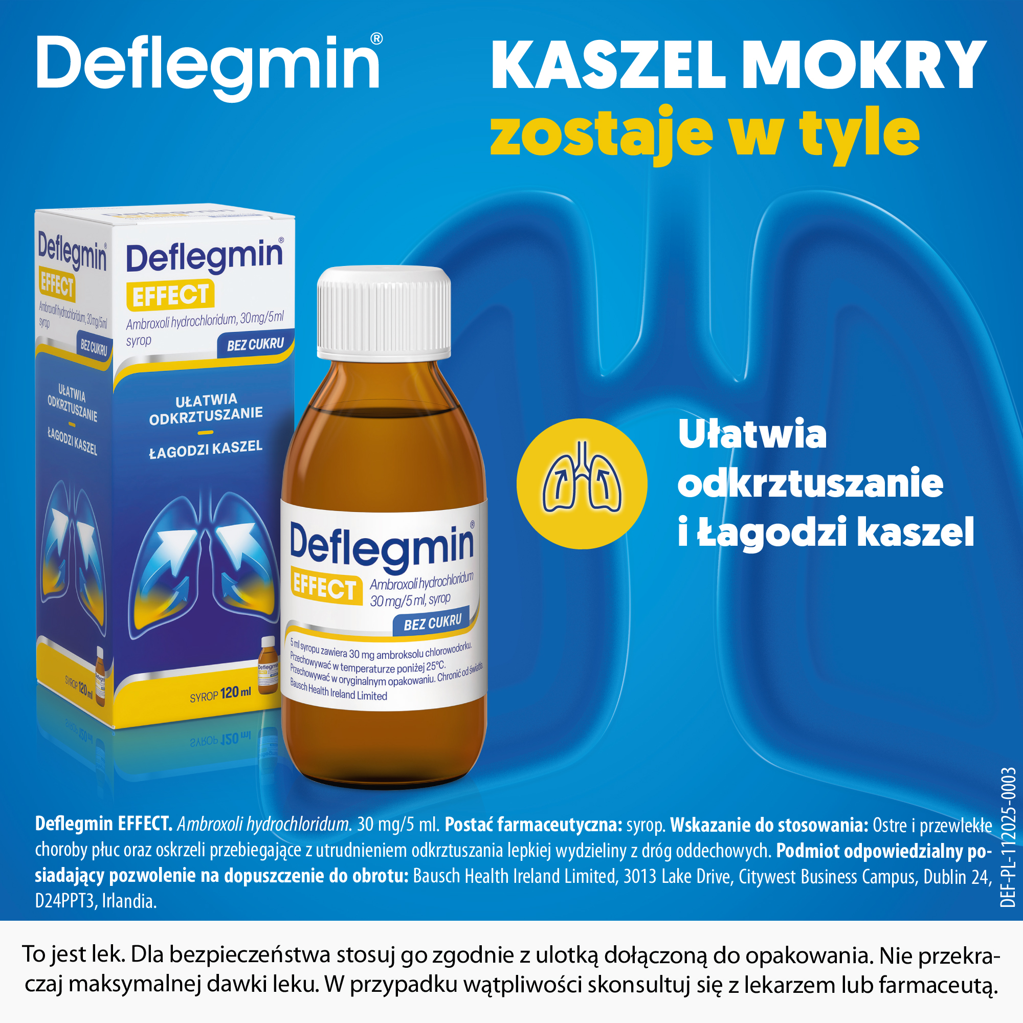 Deflegmin 30 mg/5 ml syrop 120 ml