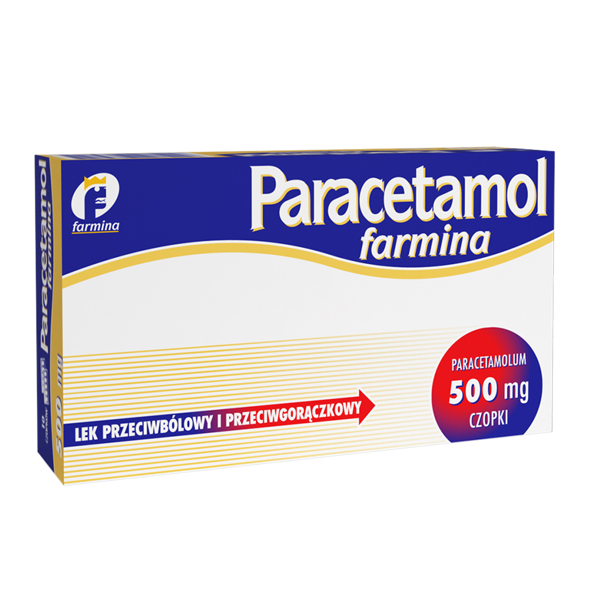 Paracetamol farmina 500 mg, 10 czop., cena, opinie, dawkowanie zdjęcie
