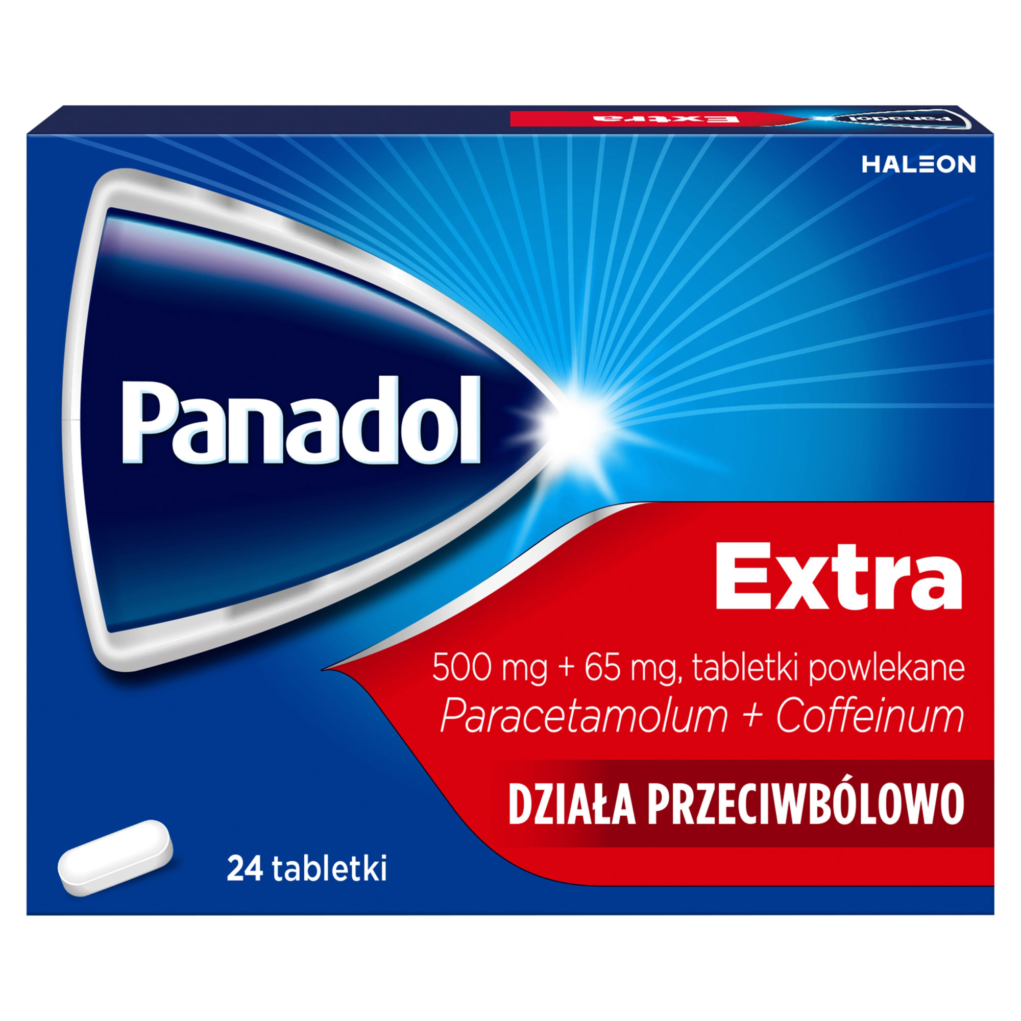 Panadol Extra, 500 mg+65 mg, 24 tabletki powlekane