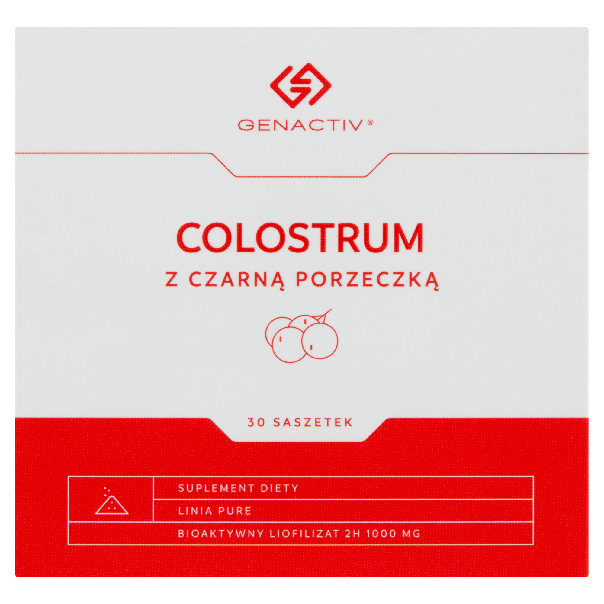 Genactiv Colostrum z czarną porzeczką, saszetki, 30 sztuk zdjęcie