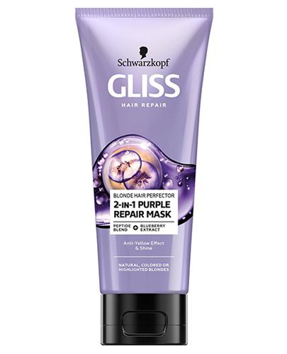 Gliss Blonde Hair Perfector Fioletowa maska 2 w 1 - 200 ml - cena, opinie, właściwości zdjęcie