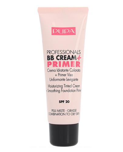 Pupa Professional Krem BB + Baza pod makijaż dla cery mieszanej i tłustej SPF 20 001 Nude - 50 ml - cena, opinie, skład zdjęcie