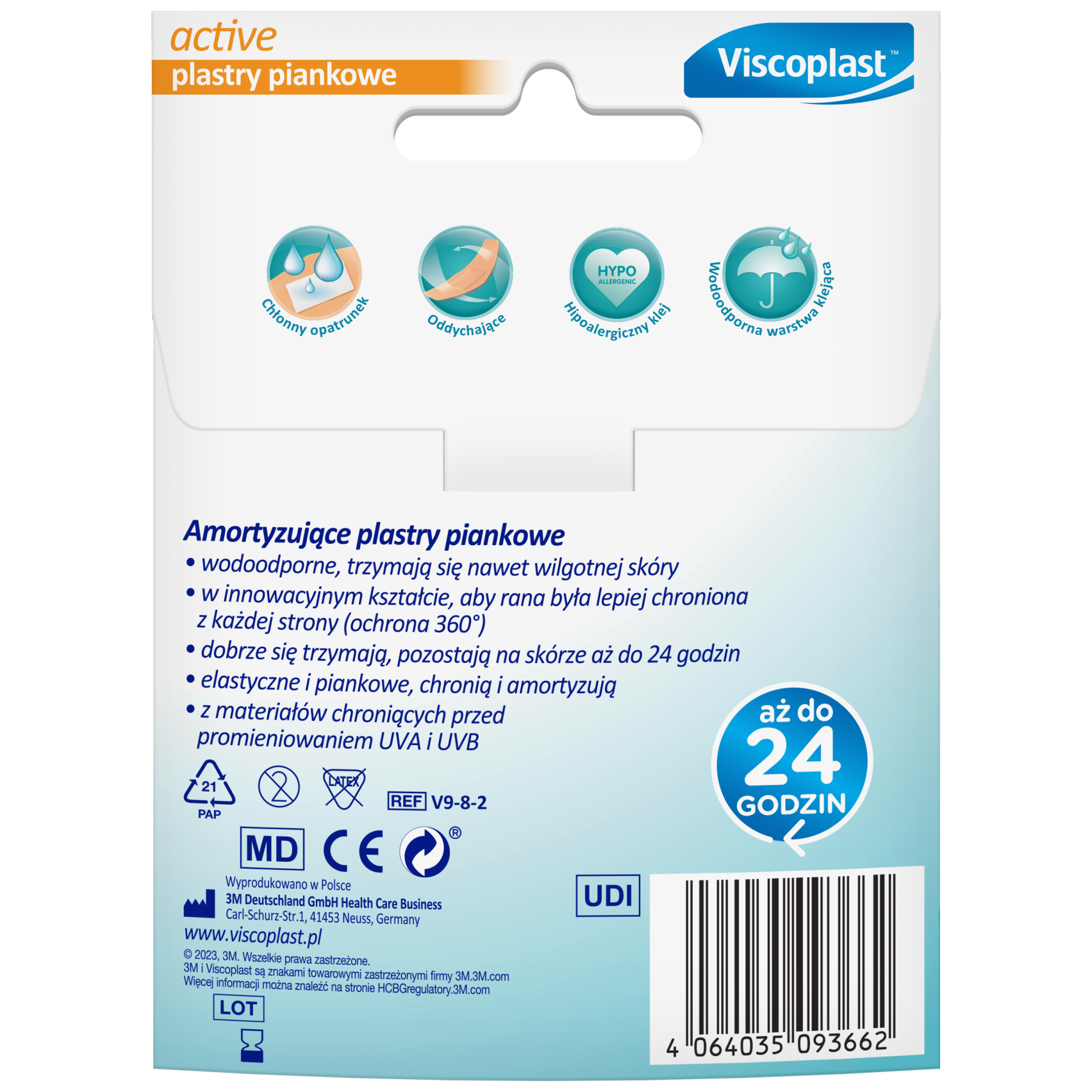 Viscoplast Active plastry piankowe 8 sztuk