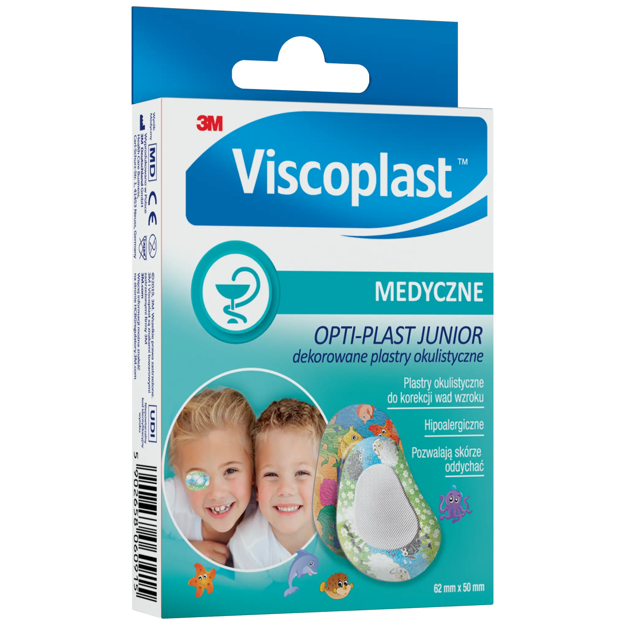 Viscoplast, Opti-plast Junior dekorowany plastry okulistyczne, 10 sztuk