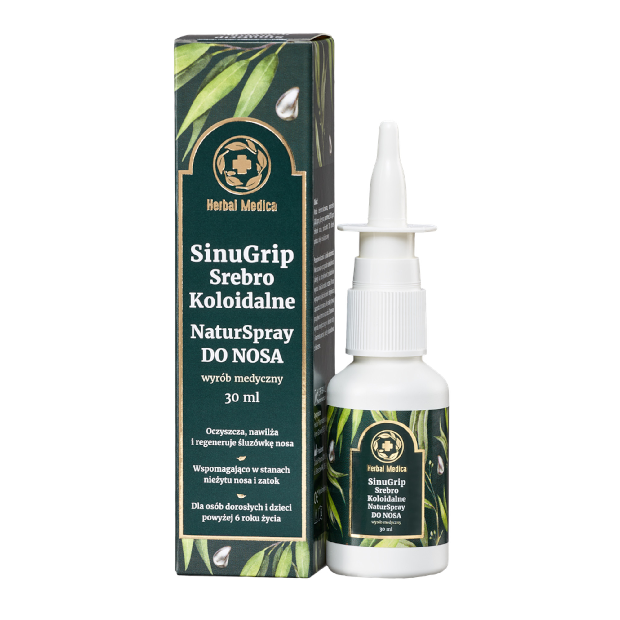 Herbal Medica, SinuGrip Srebro Koloidalne NaturSpray do nosa, 30 ml zdjęcie