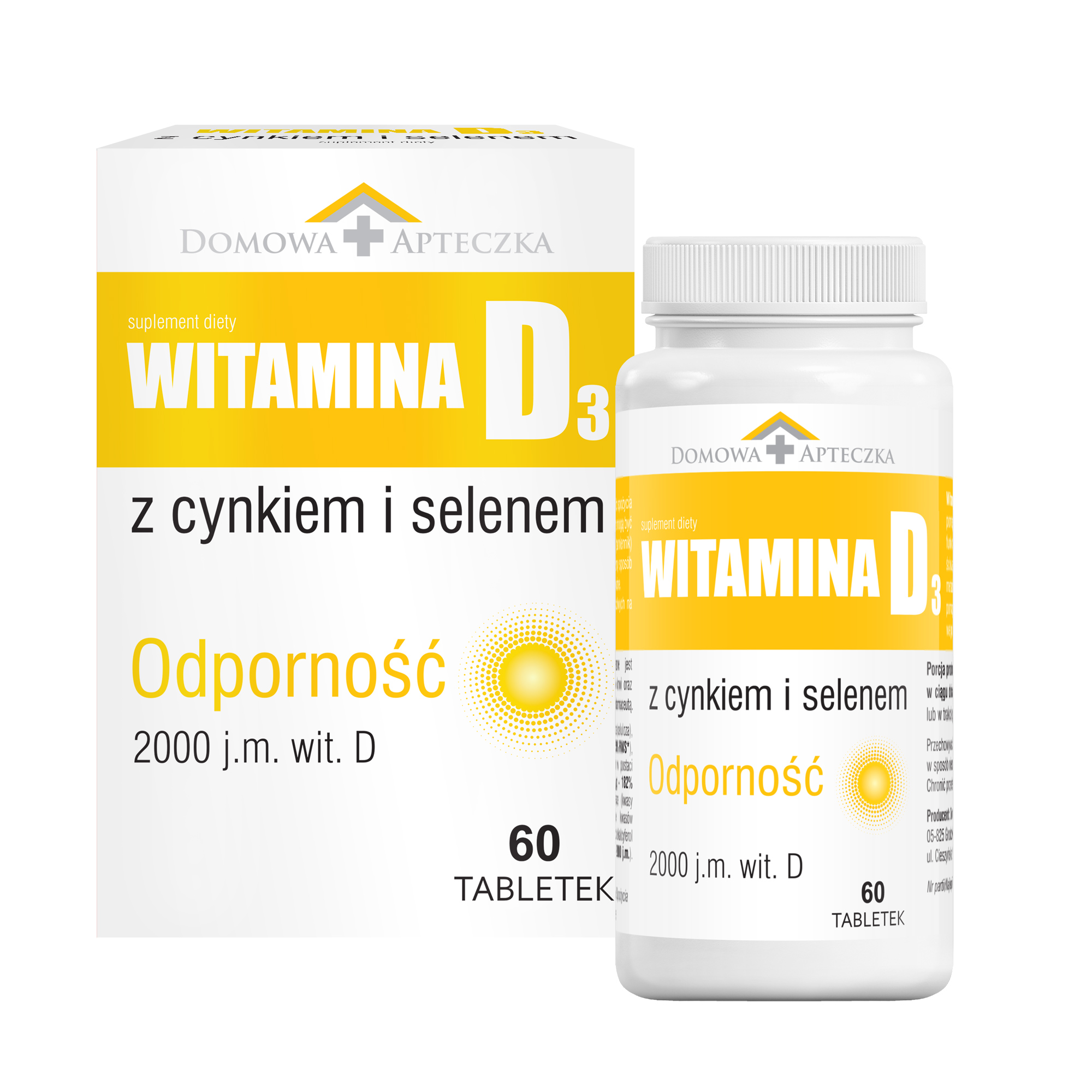 Domowa Apteczka Witamina D3 z cynkiem i selenem 60 tabletek zdjęcie