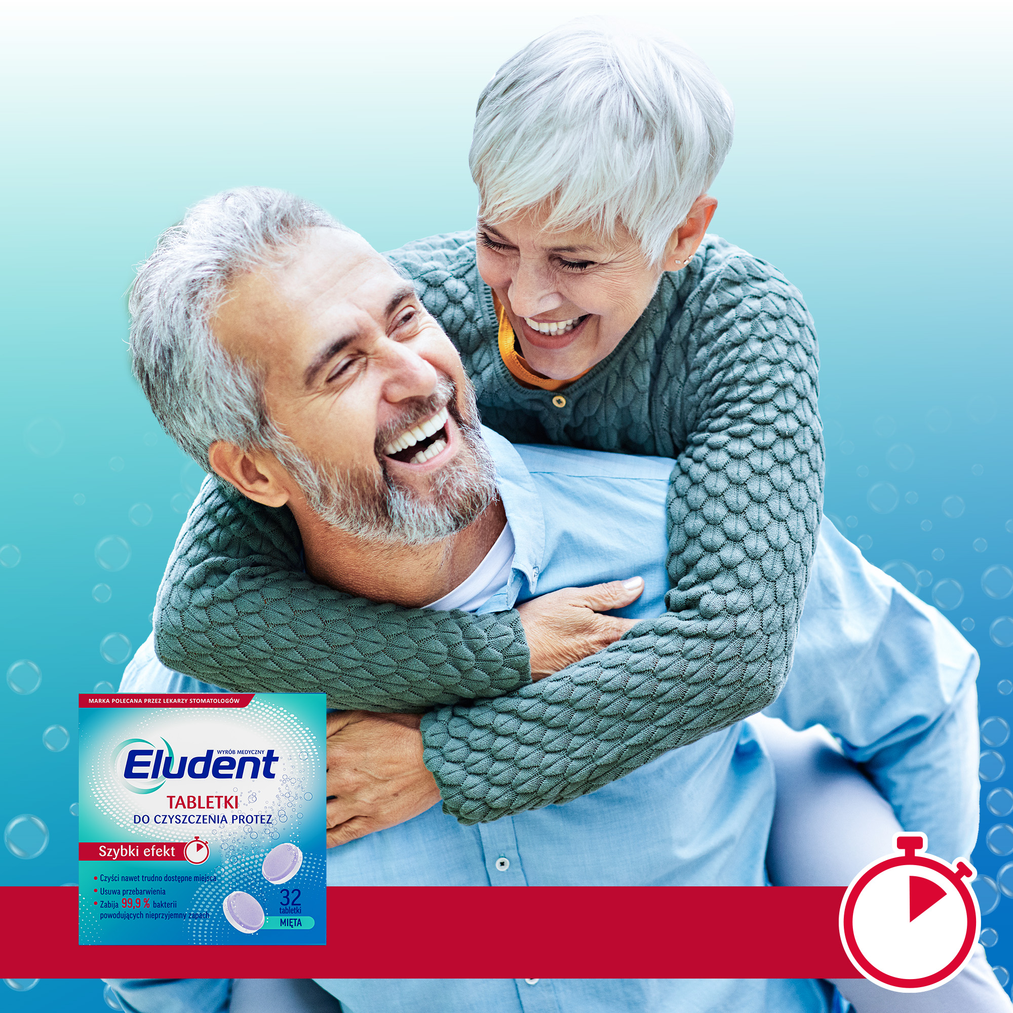 Eludent Tabletki do czyszczenia protez, 32 sztuki