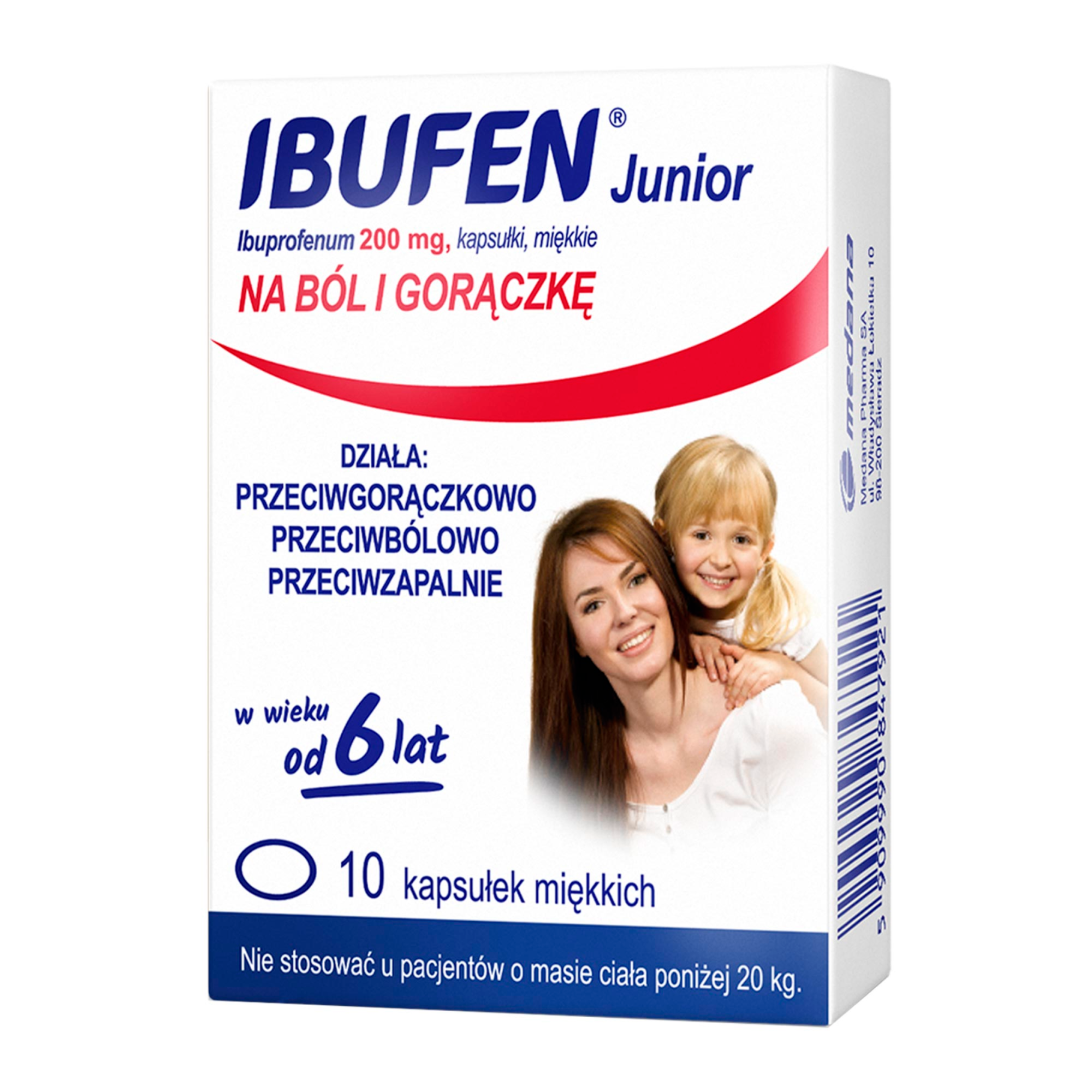 Ibufen Junior, 200 mg, kapsułki miękkie, 10 sztuk