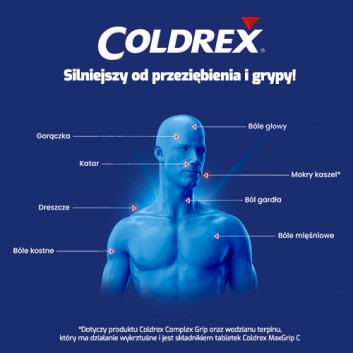 Coldrex MaxGrip 1000 mg + 10 mg + 40 mg o smaku cytrynowym 10 saszetek