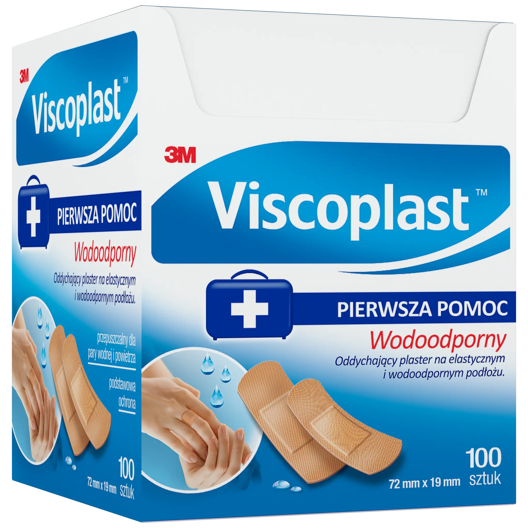Viscoplast plaster wodoodporny 72mm x 19mm 100 sztuk