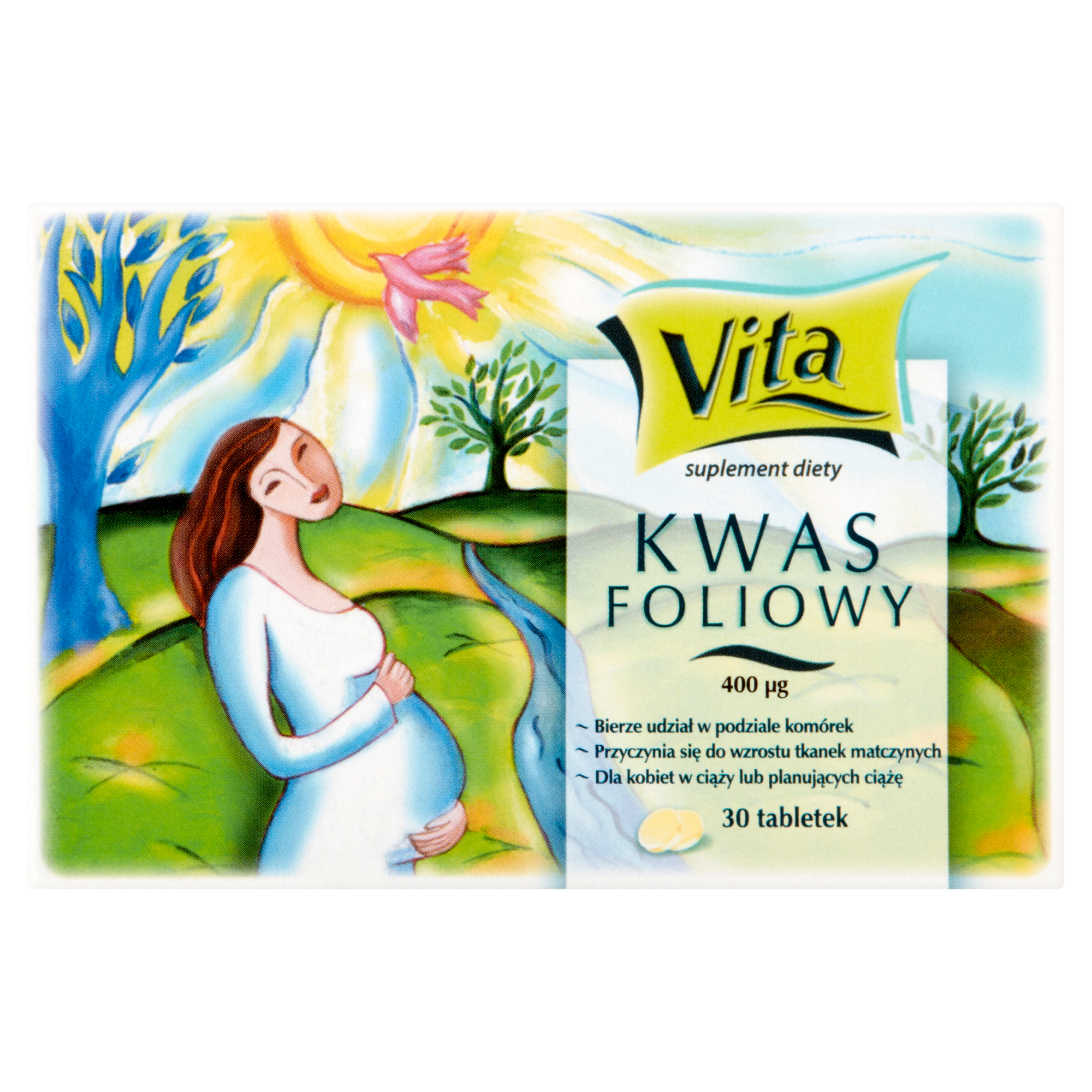 Aflofarm, Kwas Foliowy Vita, tabletki, 30 sztuk zdjęcie