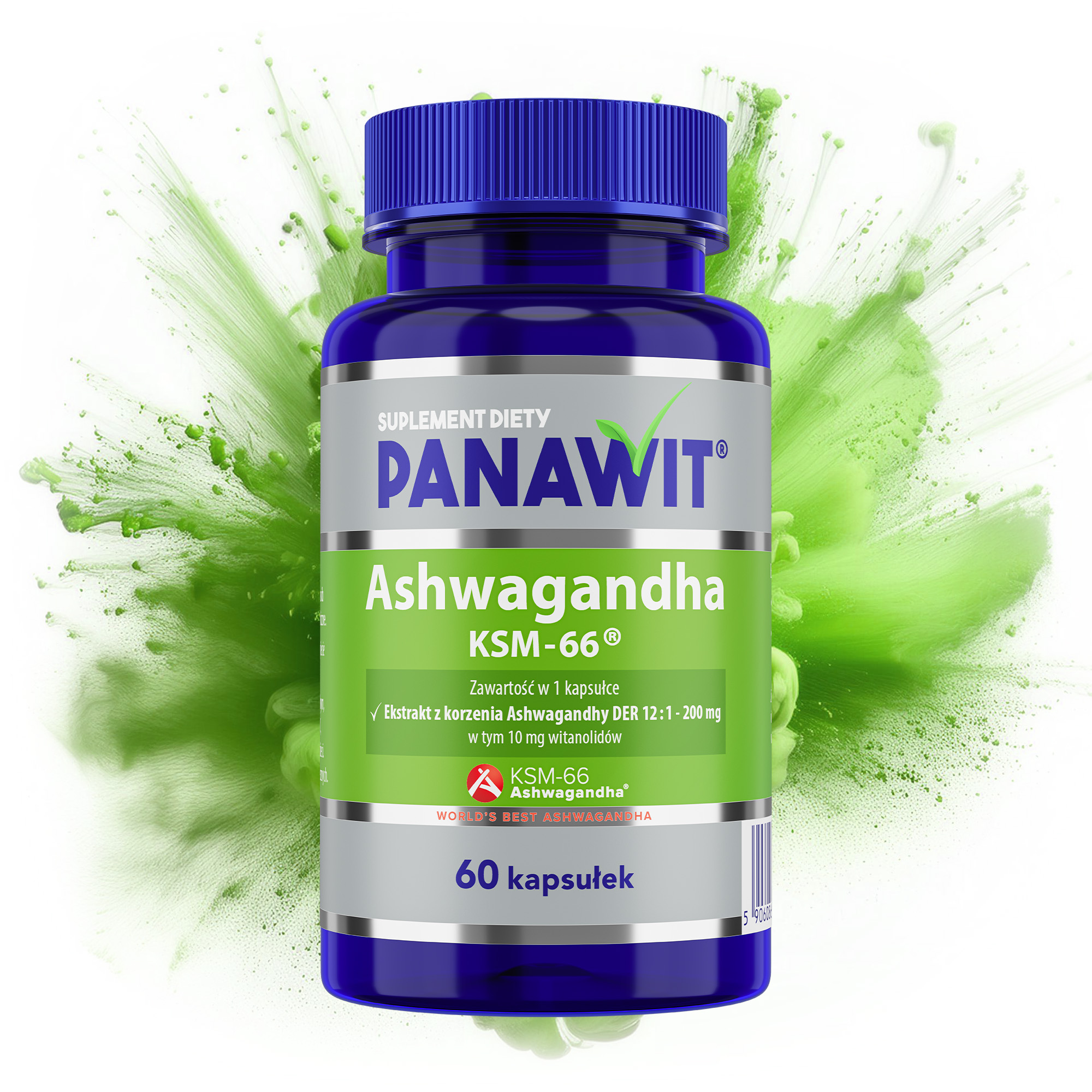 Panawit, Ashwagandha KSM-66, 200 mg, 60 kapsułek