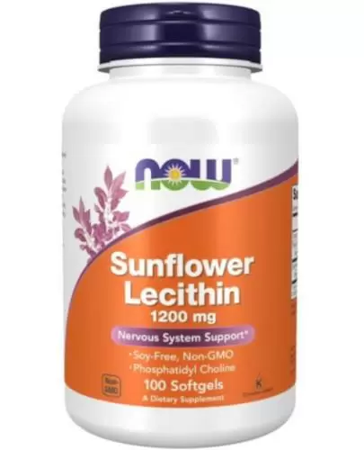 NOW Foods ​Sunflower Lecytyna 1200 mg soy-free non-GMO 100 kapsułek miękkich zdjęcie