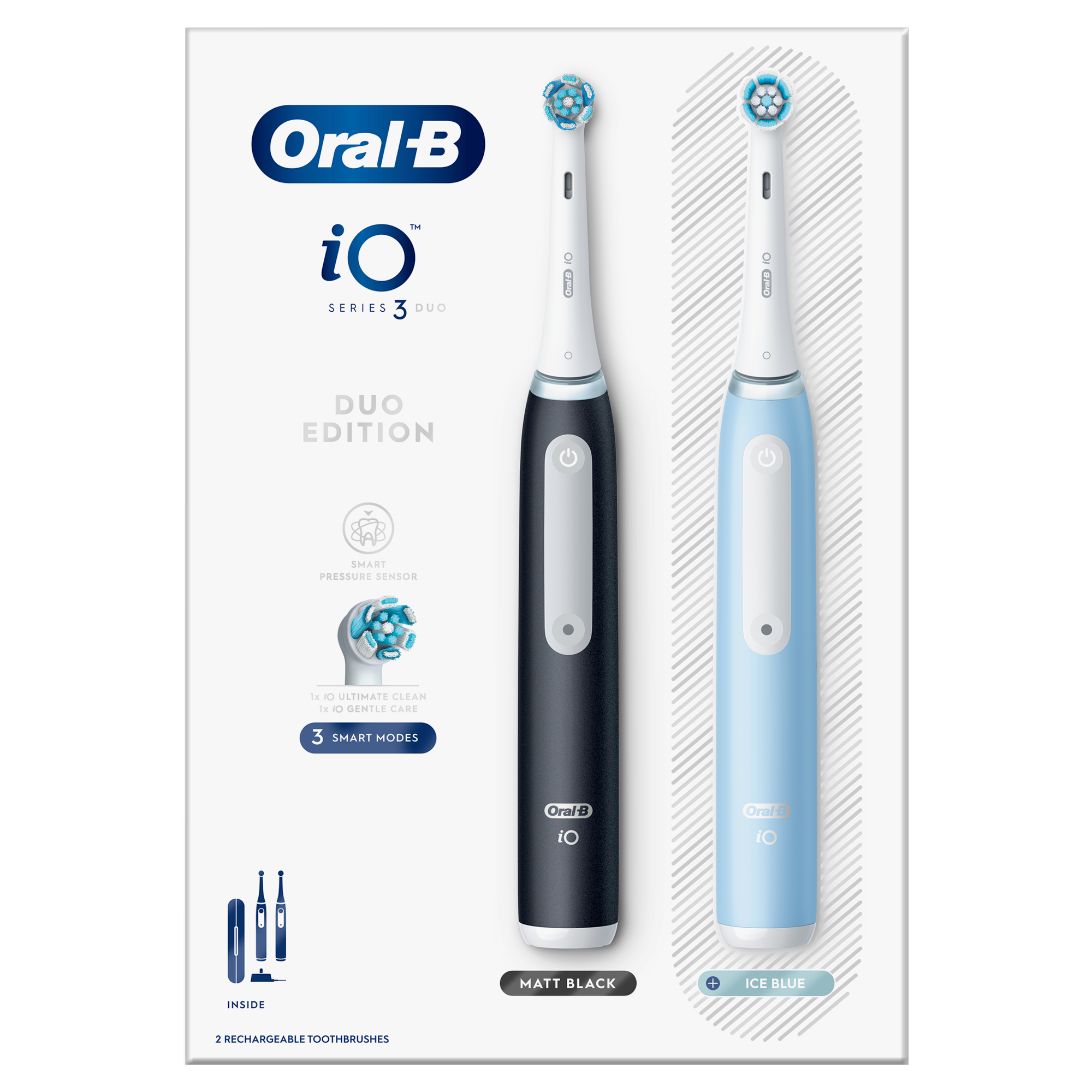 Oral-B iO 3 Black & Blue Szczoteczka elektryczna, 2 sztuki zdjęcie