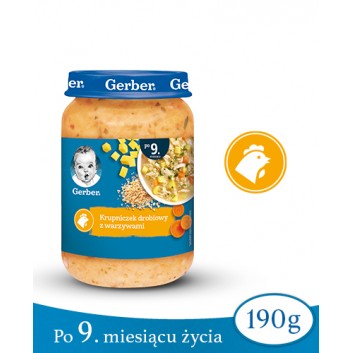 Nestlé Gerber Krupniczek drobiowy z warzywami po 9 miesiącu 190 g