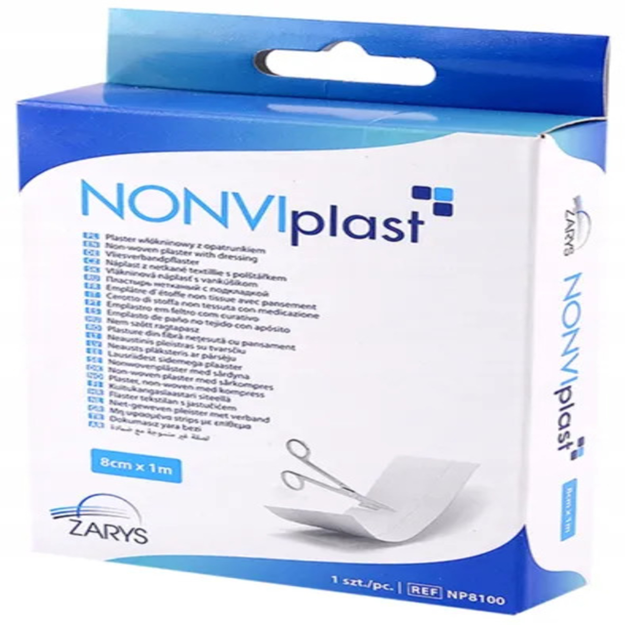 Nonviplast, plaster włókninowy z opatrunkiem, 8 cmx1 m, 1 szt zdjęcie