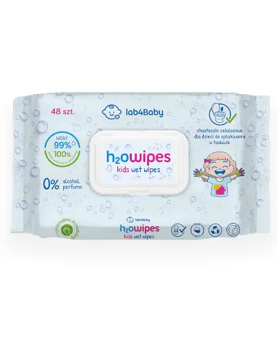 Lab4baby H2O wipes kids wet wipes 48 sztuk zdjęcie
