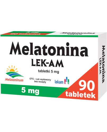 Melatonina LEK-AM, 5 mg, tabletki, 90 sztuk zdjęcie