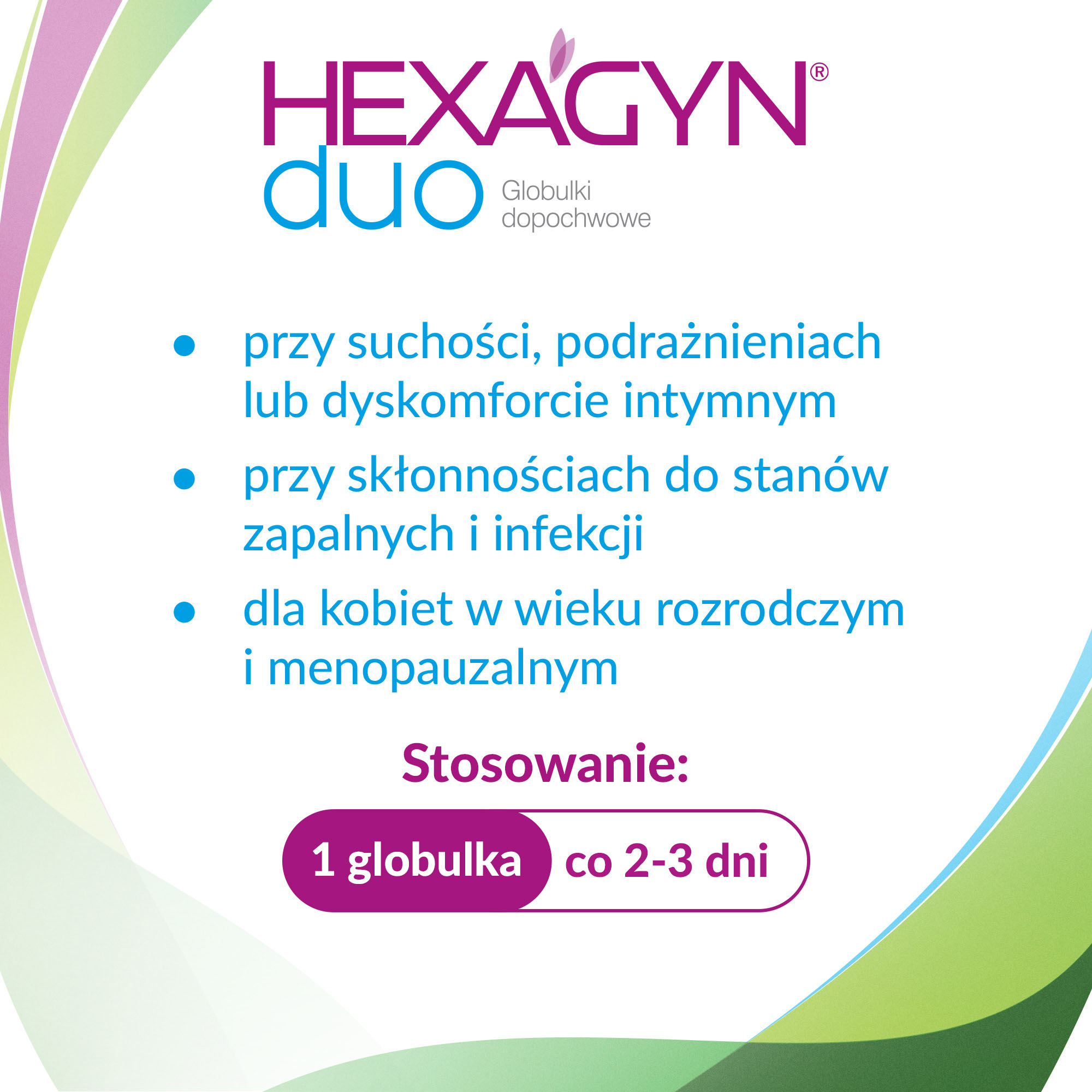 Hexagyn Duo Globulki dopochwowe, 10 sztuk