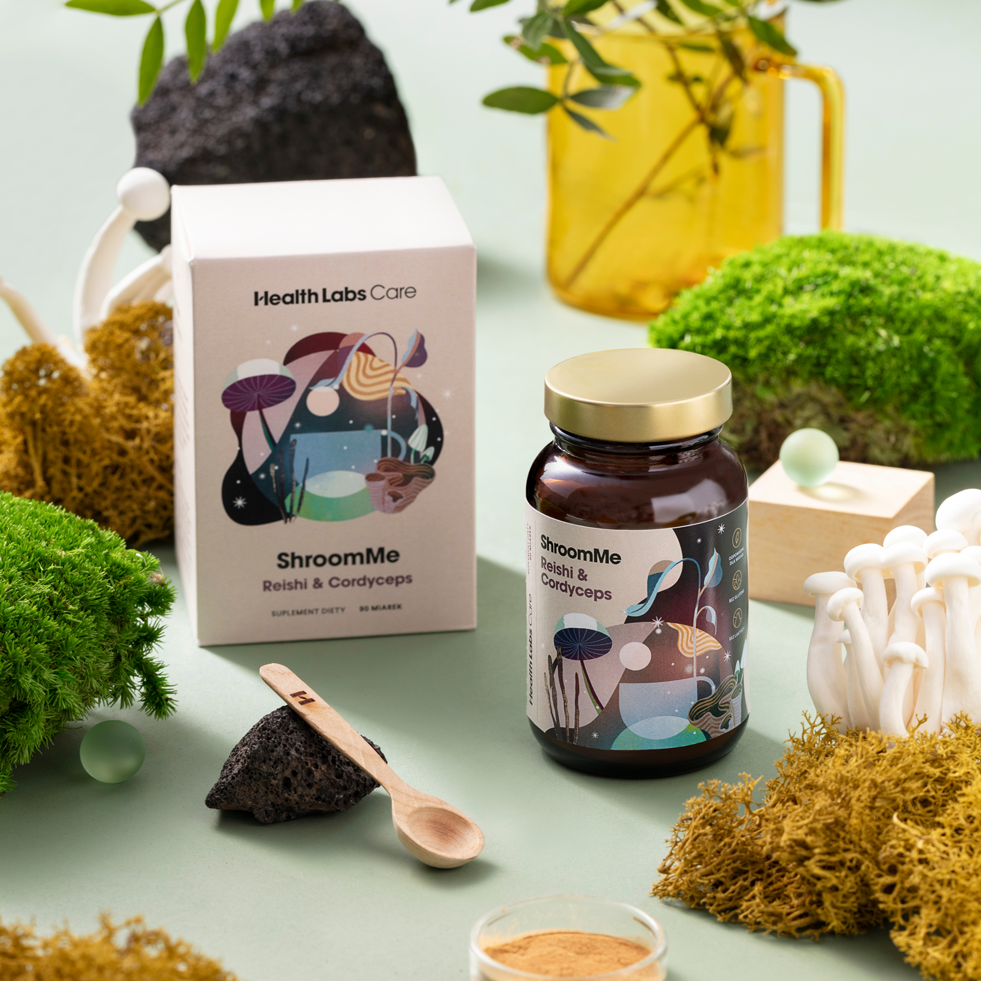 Health Labs Care, ShroomMe Reishi&Cordyceps, proszek, 45 g