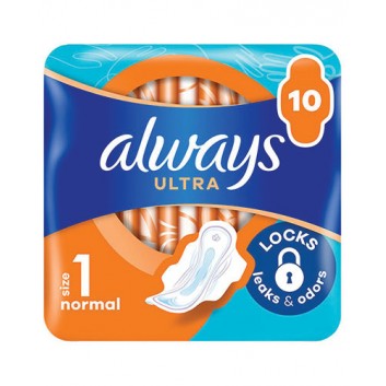 Always Ultra Normal 1 Podpaski ze skrzydełkami, 10 sztuk