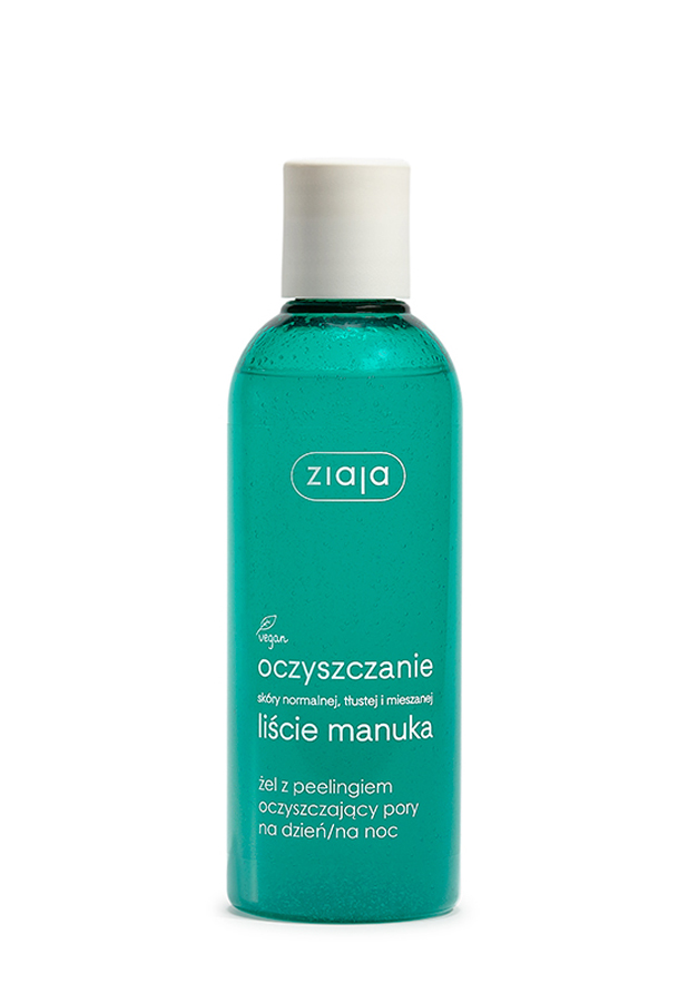 ZIAJA OCZYSZCZANIE Liście manuka żel z peelingiem oczyszczający pory na dzień / na noc, 200 ml zdjęcie