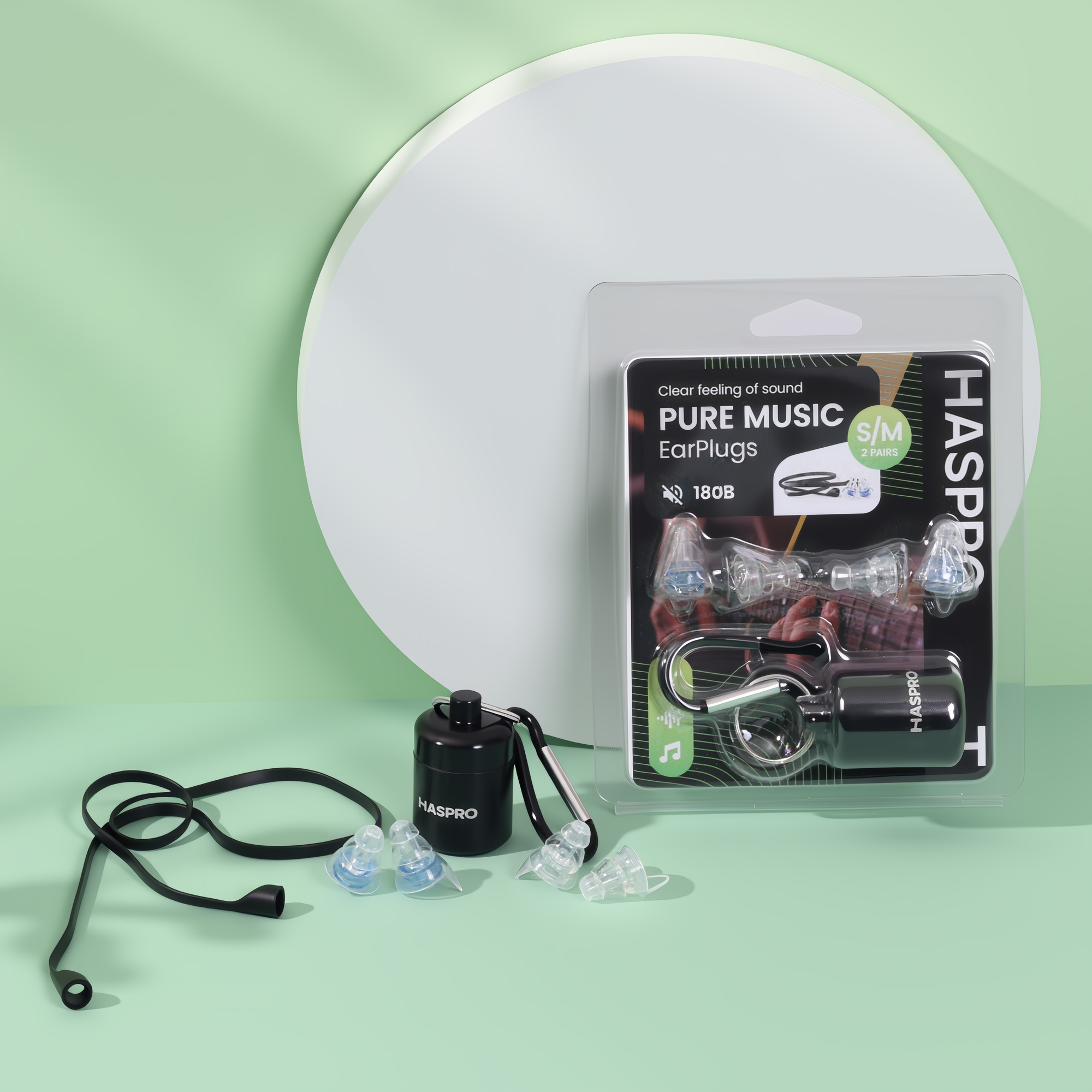 Zatyczki do uszu wielorazowe Haspro Pure Music EarPlugs blue 2 pary