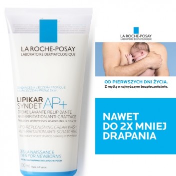 La Roche Posay Lipikar Syndet AP+ krem myjący uzupełniający poziom lipidów przeciw podrażnieniom i swędzeniu skóry 200 ml
