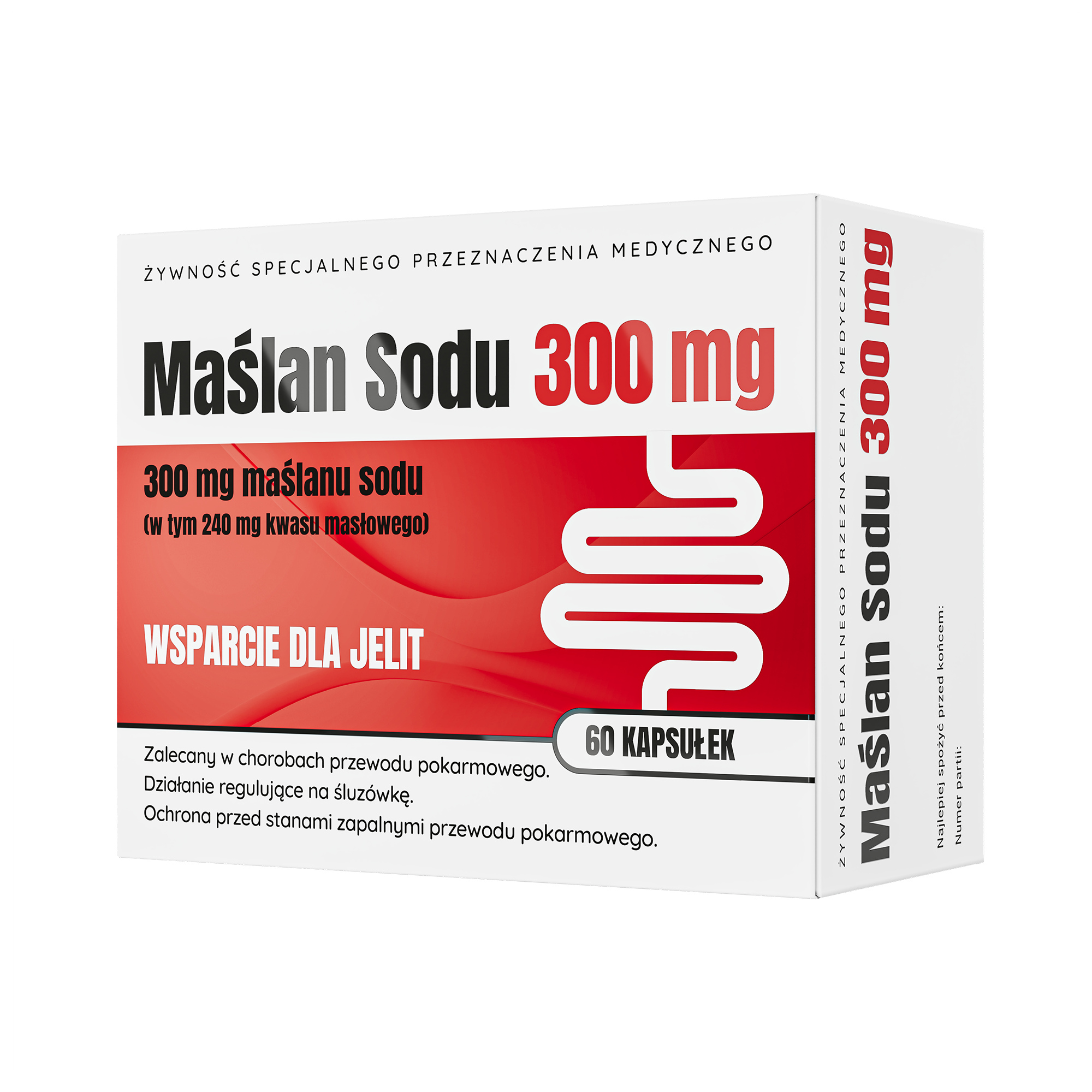 Maślan Sodu, 300 mg, kapsułki, 60 sztuk